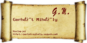 Gerhát Mihály névjegykártya